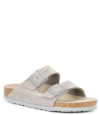 Women's Arizona Suede Dual Adjustable Buckle Detail Strap Sandals | Dillard's