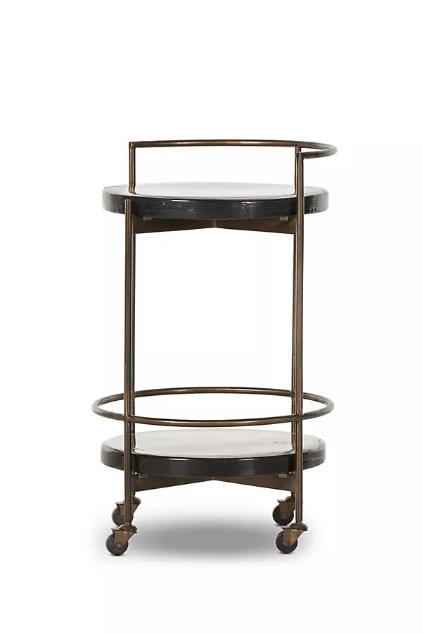 Mira Smoked Glass Bar Cart | Anthropologie (US)