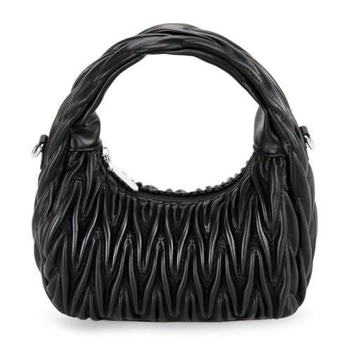 Milan Chiva Mini Purses for Women Cute Quilted Shoulder Bag Small Clutch Purse Black MC-426BK | Amazon (US)