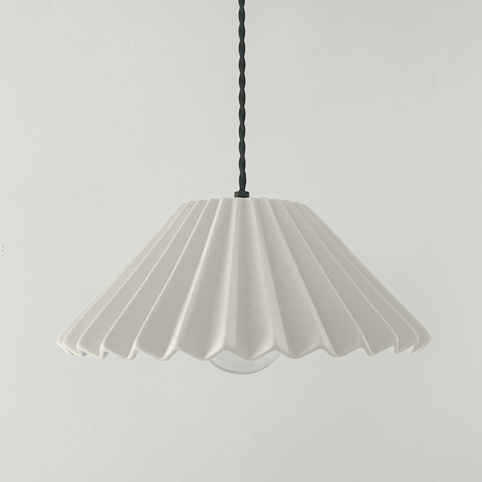 Large Pleated Picco Pendant Light Fixture Bone - Etsy Canada | Etsy (CAD)