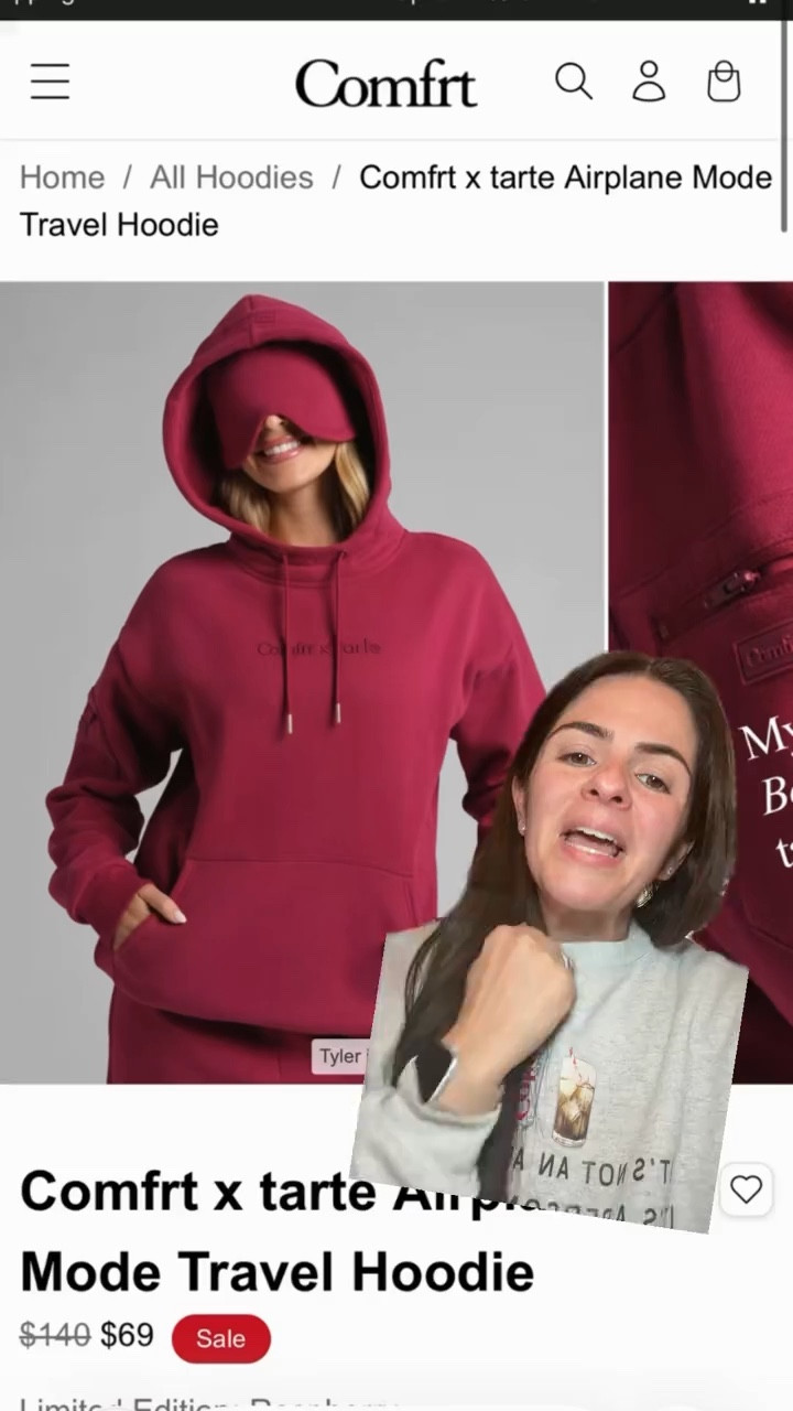 when comfrt collabs with tarte we BUY IT ALL. The viral airplane mode hoodie we all love is now coming with a surprise gift from tarte! This hoodie is sold in three exclusive colors and will sell out quickly. Grab it now!

#LTKActive #LTKTravel #LTKootd