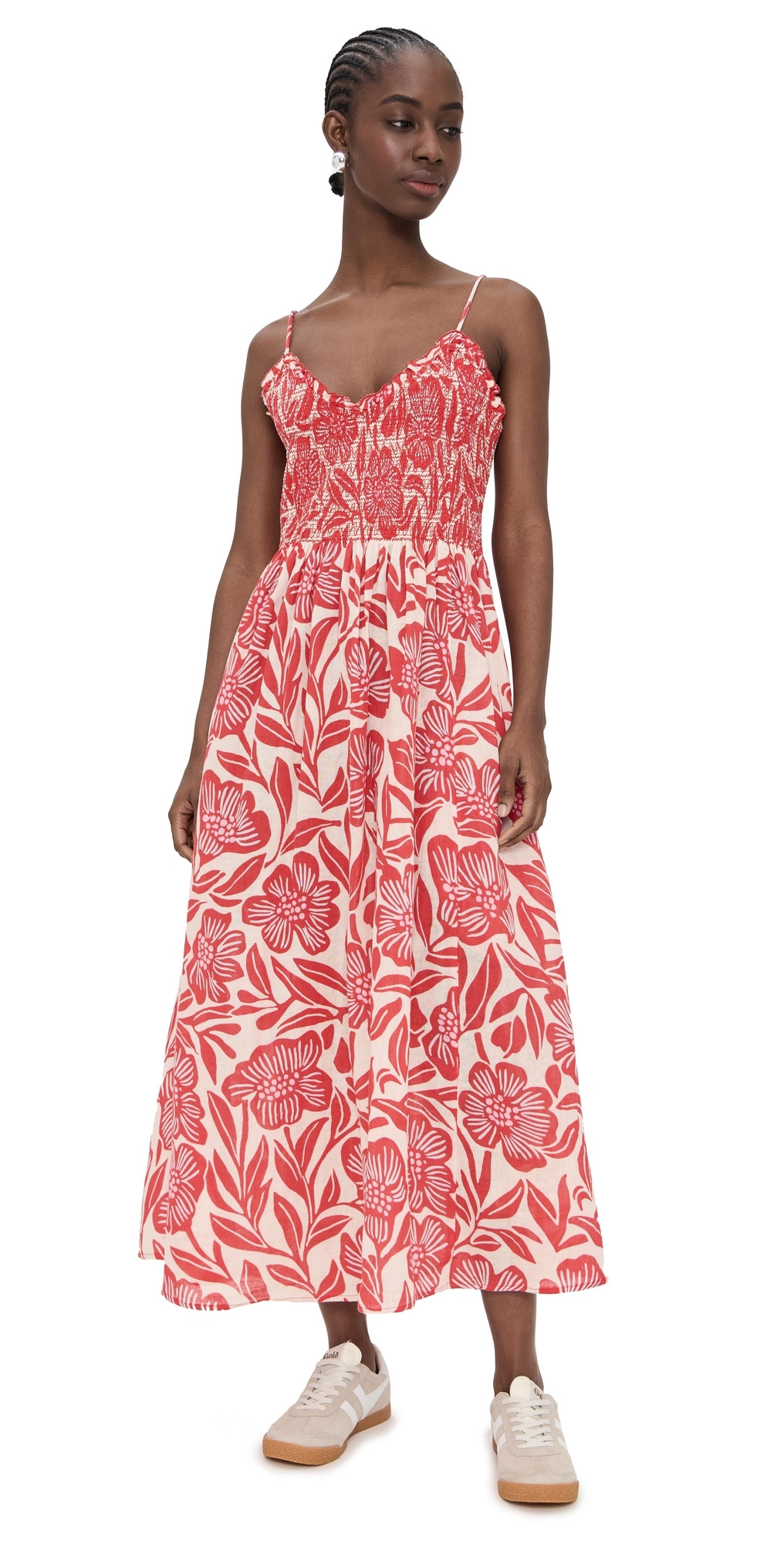 Free People Sweet Nothings Midi Dress Gardenia Combo S | Shopbop
