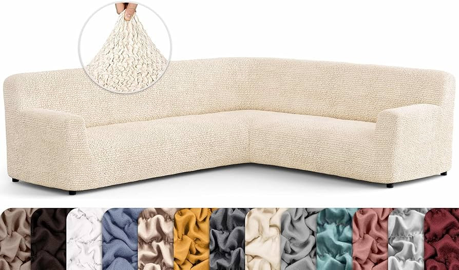 PAULATO BY GA.I.CO. Corner Sectional Couch Cover - Extra Large L-Shape Couch Slipcover - Washable... | Amazon (US)