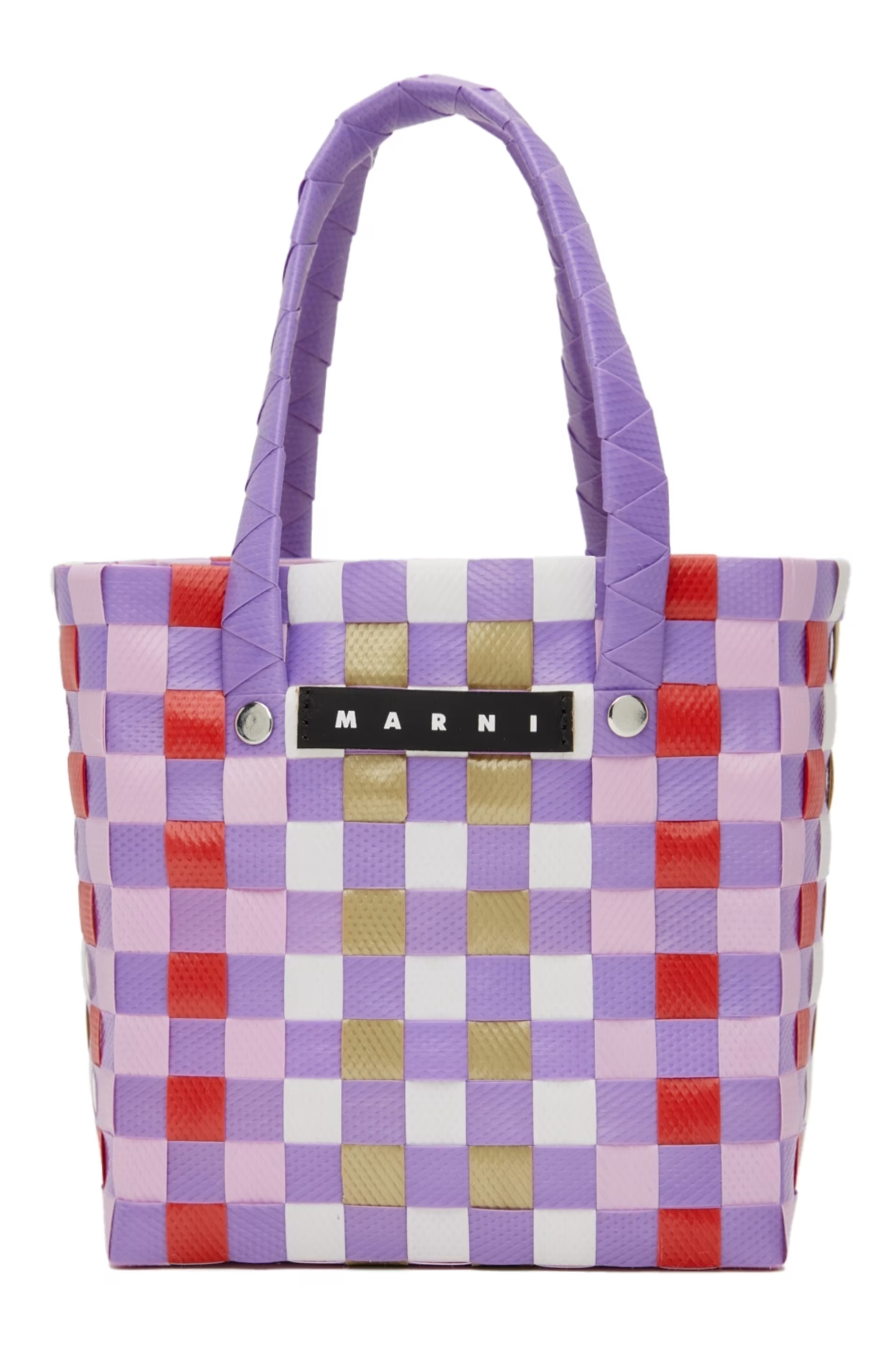 Kids Purple Micro Basket Tote | SSENSE