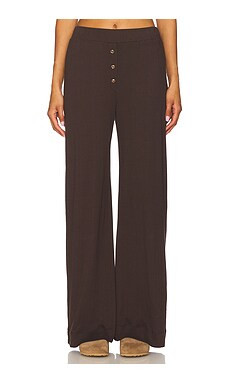 VIR VITA Pointelle Lounge Pant in Espresso from Revolve.com | Revolve Clothing (Global)