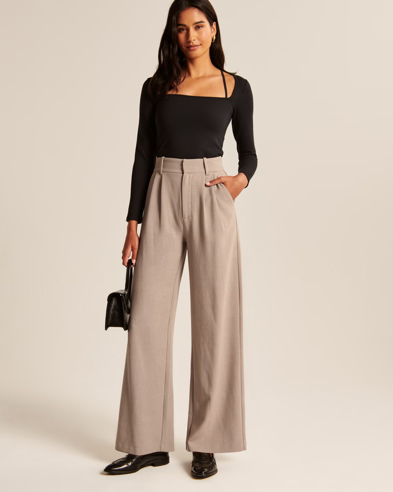 Women's A&F Sloane Tailored Pant | Women's Bottoms | Abercrombie.com | Abercrombie & Fitch (US)