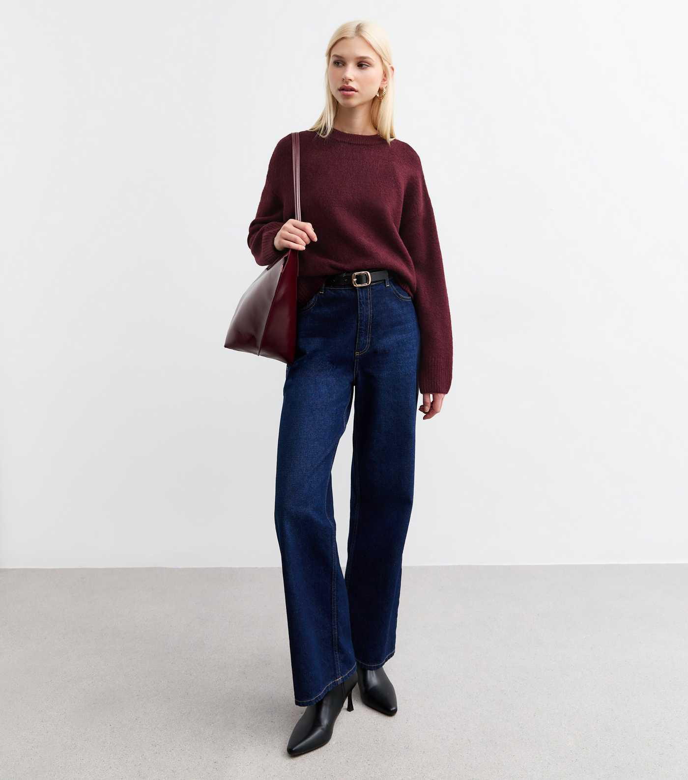 Burgundy Crew Neck Knitted Jumper
						
						Add to Saved Items
						Remove from Saved Items | New Look (UK)