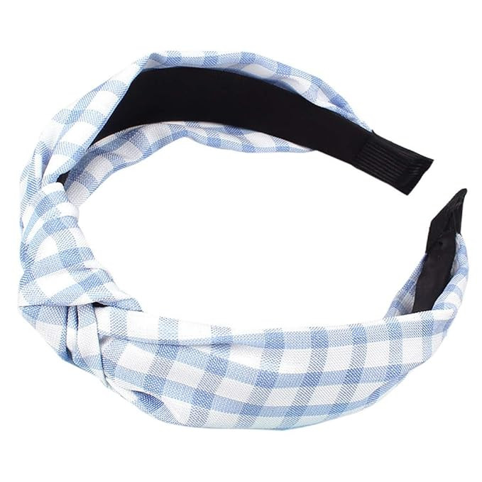 Amazon.com : BUKEZH Womens Fashion Velvet Bow Plaid Headband New Beautiful Striped Hairband Bow T... | Amazon (US)