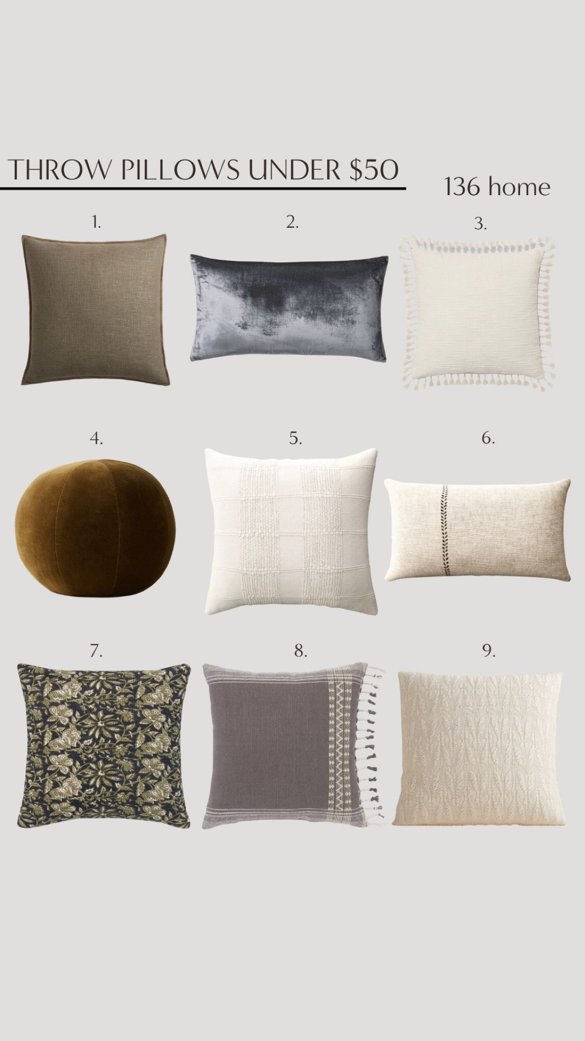 Throw Pillows Under $50 #throwpillows #under50 #pillow #cushion #interiordesign #homedecor

#LTKstyletip #LTKhome #LTKunder50