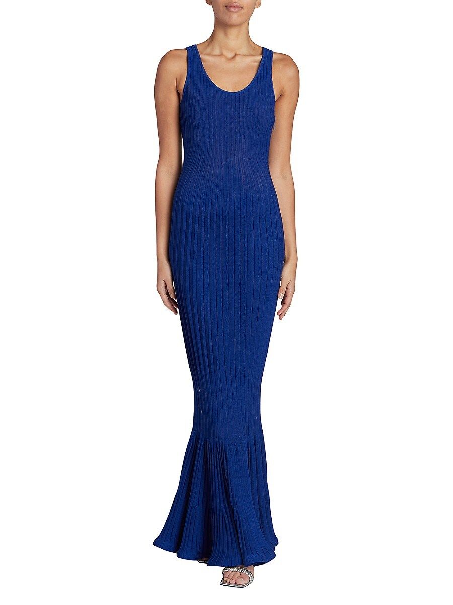 Givenchy Women's Rib Knit Maxi Dress - Ocean Blue - Size L | Saks Fifth Avenue OFF 5TH