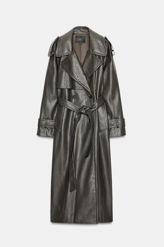 FAUX LEATHER COAT | Zara UK