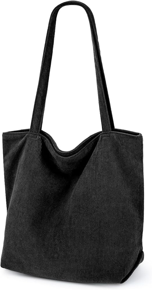 Iioscre Corduroy Tote Bag for Women,Hobo HandBags with Zipper,Large Capacity Casual Shoulder Hand... | Amazon (US)