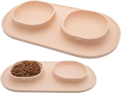 Dog Food Bowls Pet Bowls & Dog Water Bowls with No-Spill and Non-Skid, Feeder Bowls with Dog Bowl... | Amazon (US)