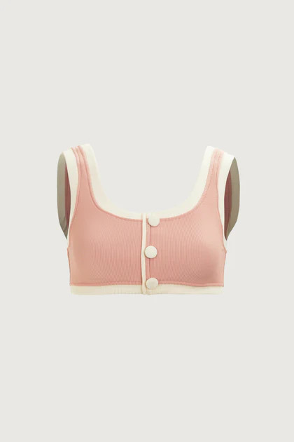 The Grace Tank (Ribbed Blush/Cream) | SAME
