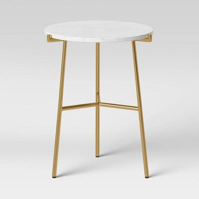 Rosedale Round Marble End Table White - Project 62™ | Target