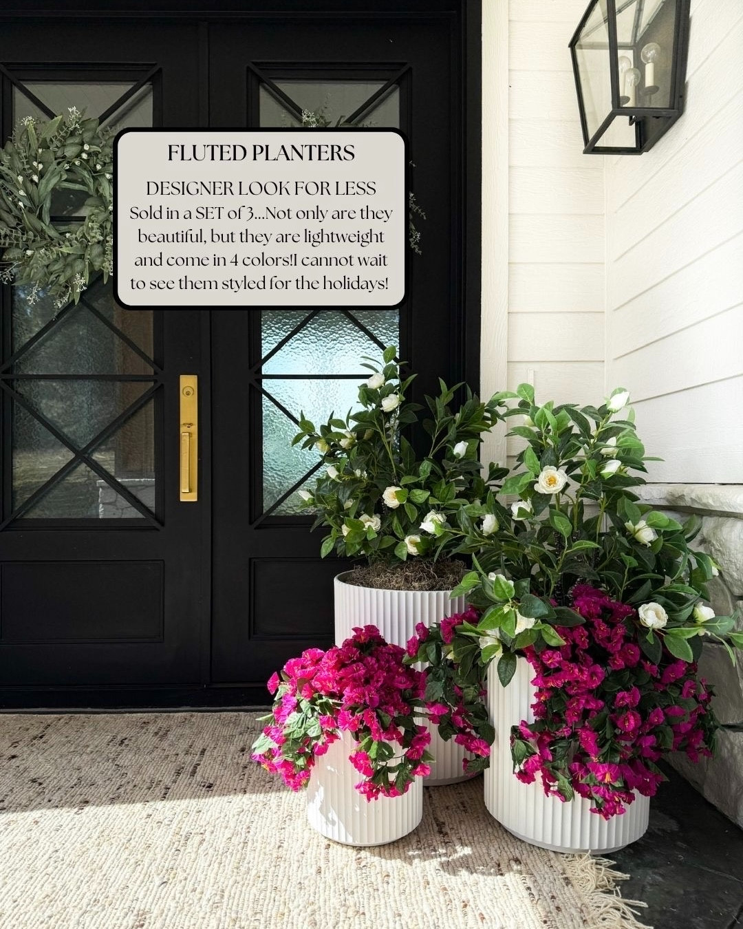 These FLUTED PLANTERS give that elevated designer look right at your front door. I love that they come in a set of three, are lightweight, and instantly make any entry feel styled and pulled together. Such an easy way to upgrade your outdoor space for a fraction of the designer price.

#Amazon #TheHillaryStyle #AmazonHome #DesignerLookForLess #LuxuryForLess #OutdoorDecor #FrontPorchInspo #ModernHome #HomeUpgrade #AmazonFinds 

 #LTKU #LTKOver40 #LTKHome