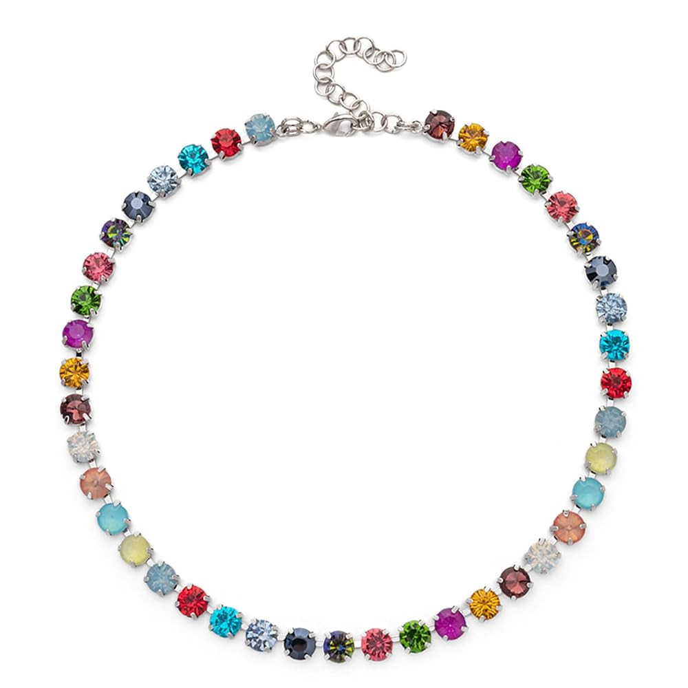 Zircon Necklace For Women Colorful Pearl And Crystal Choker Claw Setting Rhinestone Gift | Amazon (US)