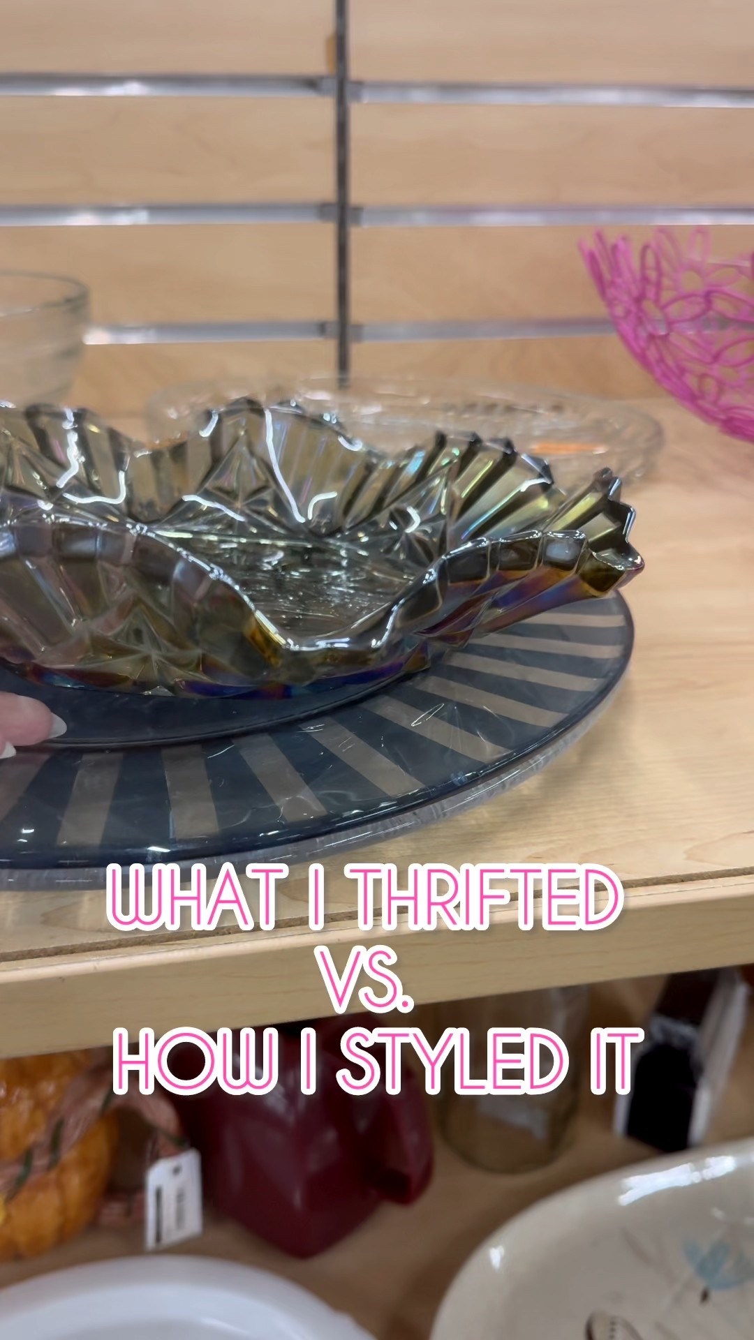 How gorgeous is this Federal Glass Pioneer Carnival Iridescent Bowl I found at Sozo Thrift Store? I filled it with the prettiest blue and white chinoiserie pumpkins for fall, and I love the sparkle it adds to my coffee table! 



#LTKSeasonal #LTKFindsUnder50 #LTKHome