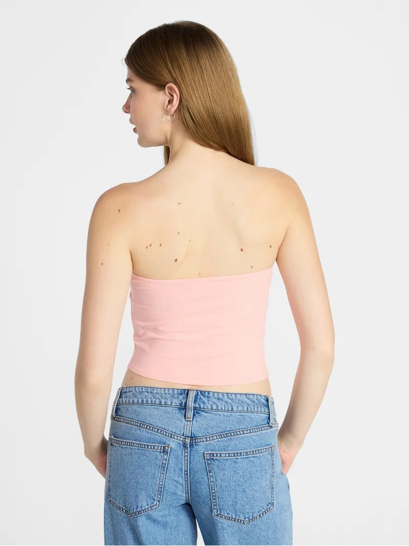No Boundaries Cropped Tube Top, Women's XXS-XXL | Walmart (US)
