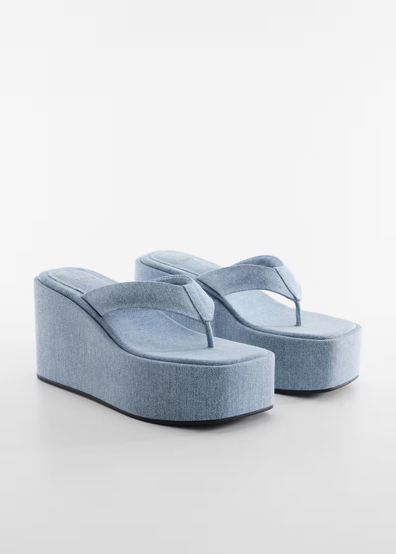 Sandales lanières plateforme | MANGO (FR)