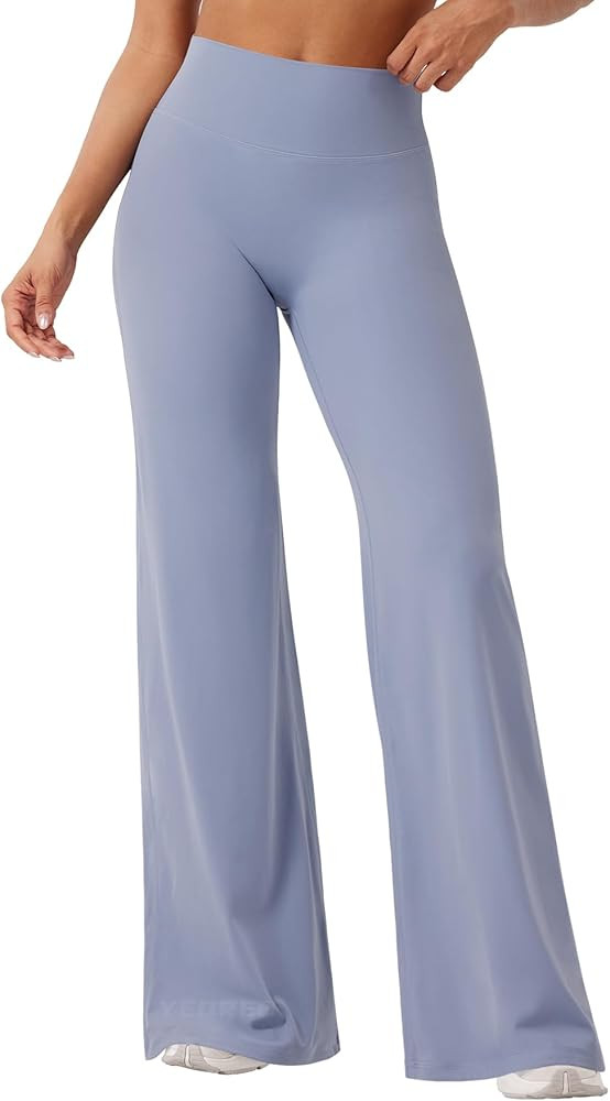 YEOREO Workout Leggings Womens No Front Seam Straight Leggings 29"/ 31.5"/ 33"/ 35" High Waist Bu... | Amazon (US)