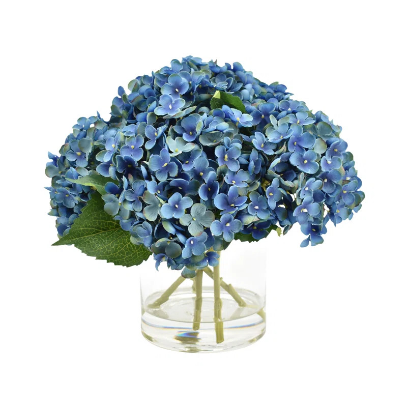 Hydrangea Floral Arrangement in Vase | Wayfair Professional