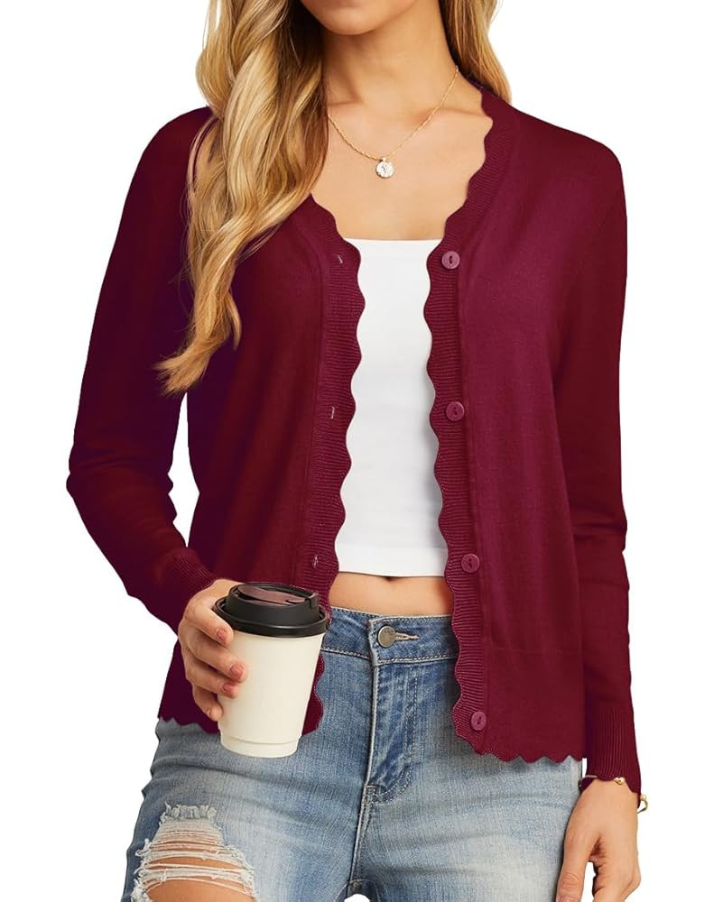 GRECERELLE Women's Long Sleeve V-Neck Button Down Cardigan Knit Shrugs Sweater | Amazon (US)