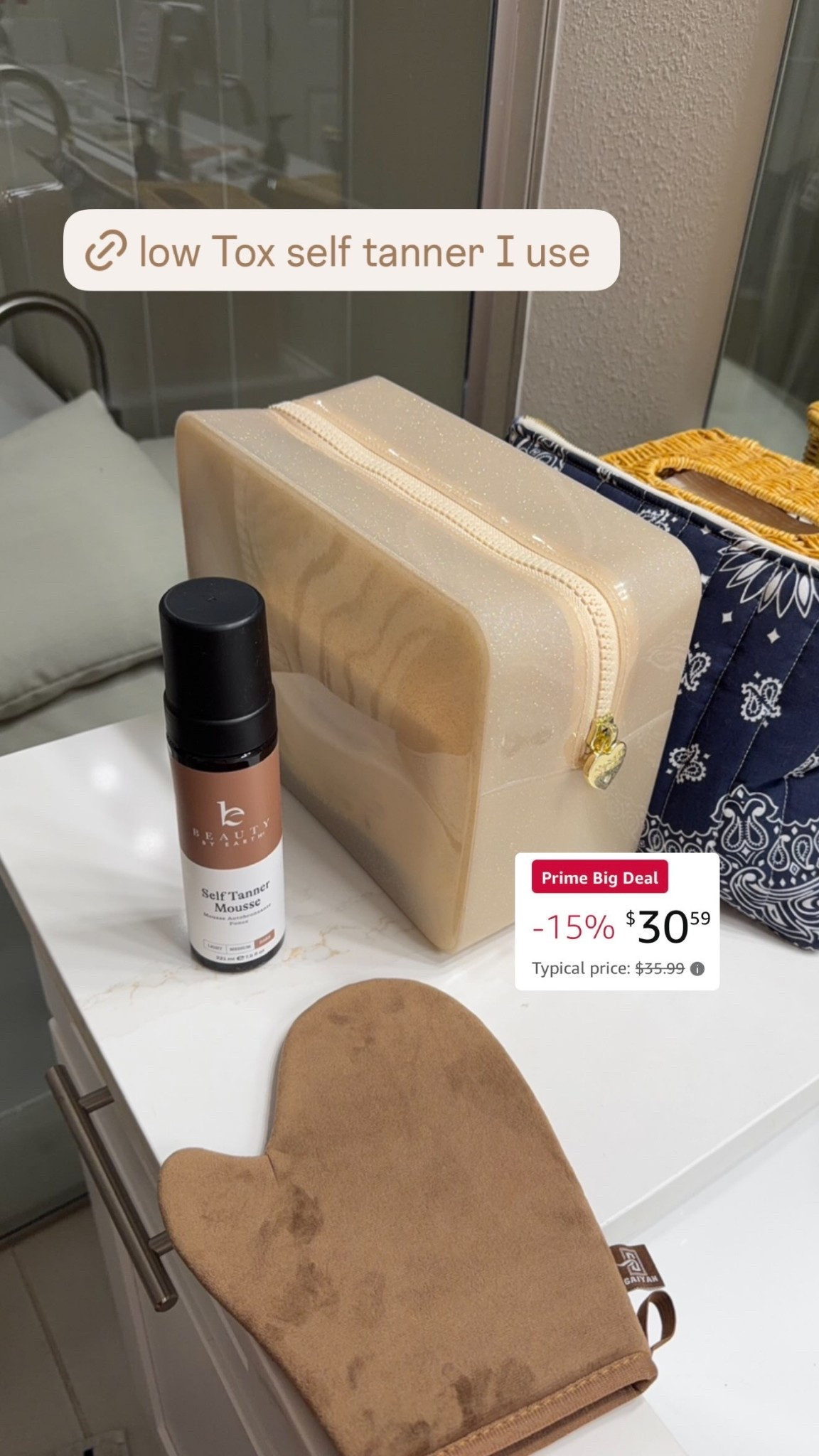My go-to, low-toxic self tanner mousse! Also on sale for Amazon Prime Big Deal Days!
