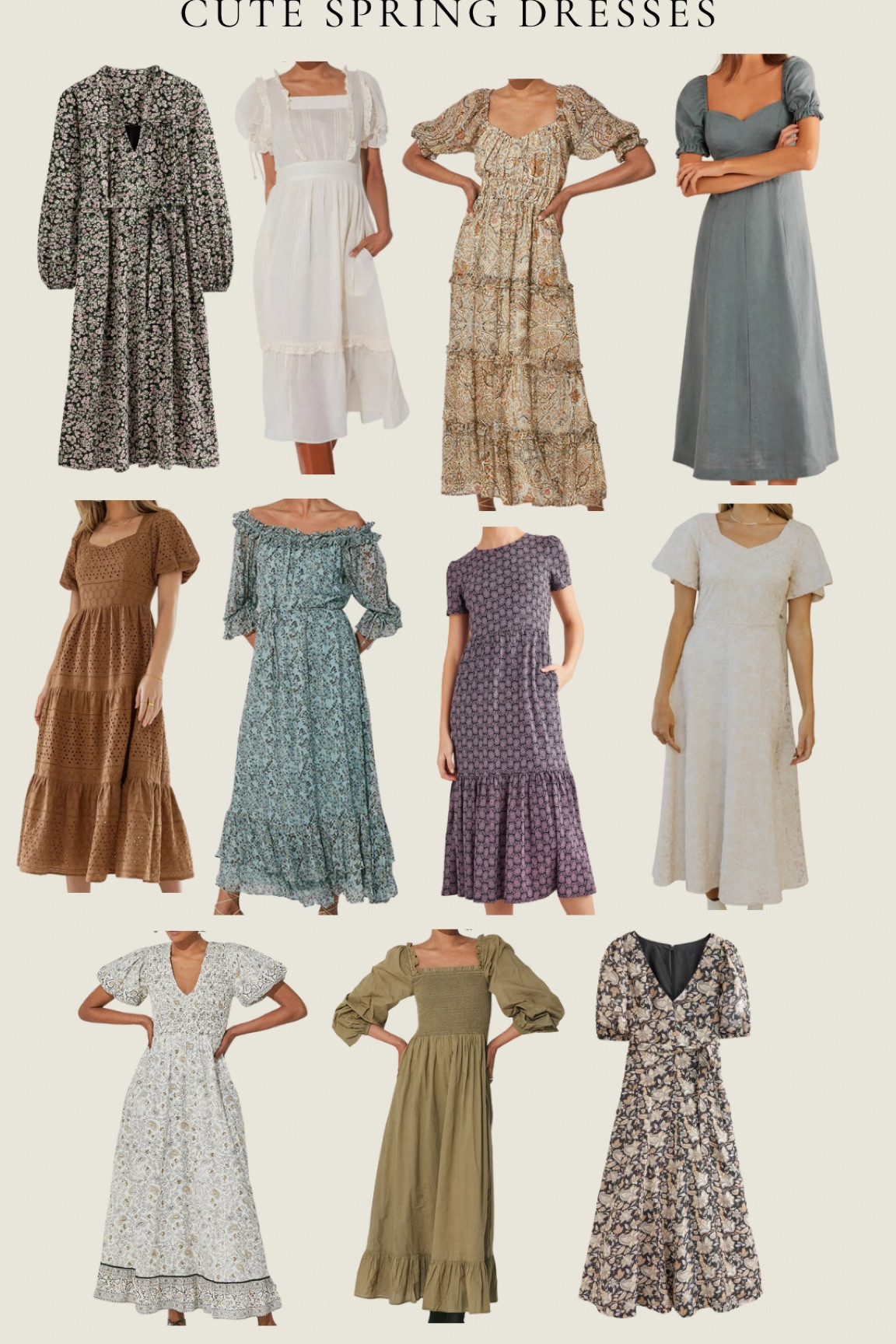 Cute spring dresses.
