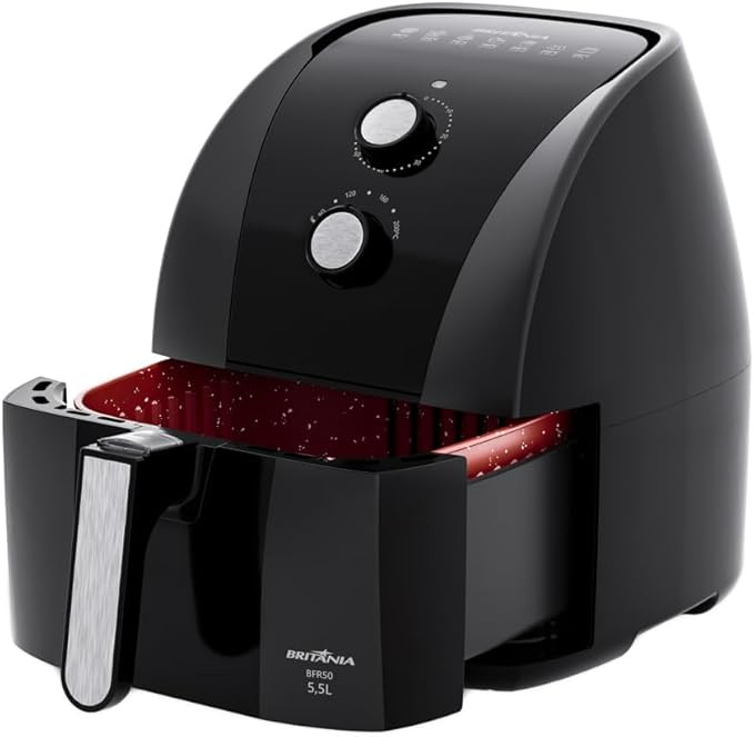 Fritadeira Air Fryer Britânia 5,5L 1500W BFR50 Redstone 220V | Amazon (BR)
