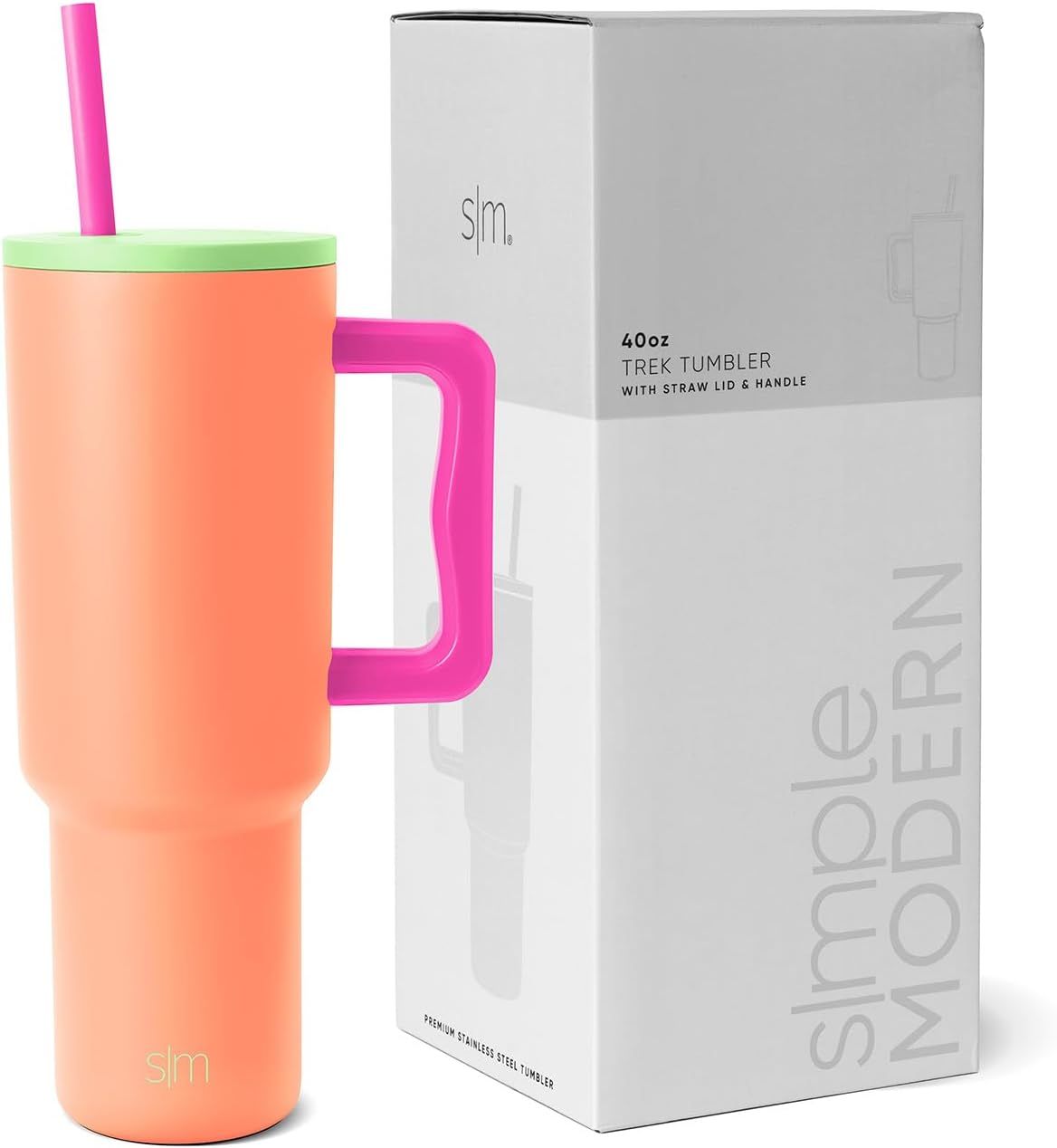 Simple Modern 40 oz Tumbler with Handle and Straw Lid | Insulated Reusable Stainless Steel Water ... | Amazon (US)