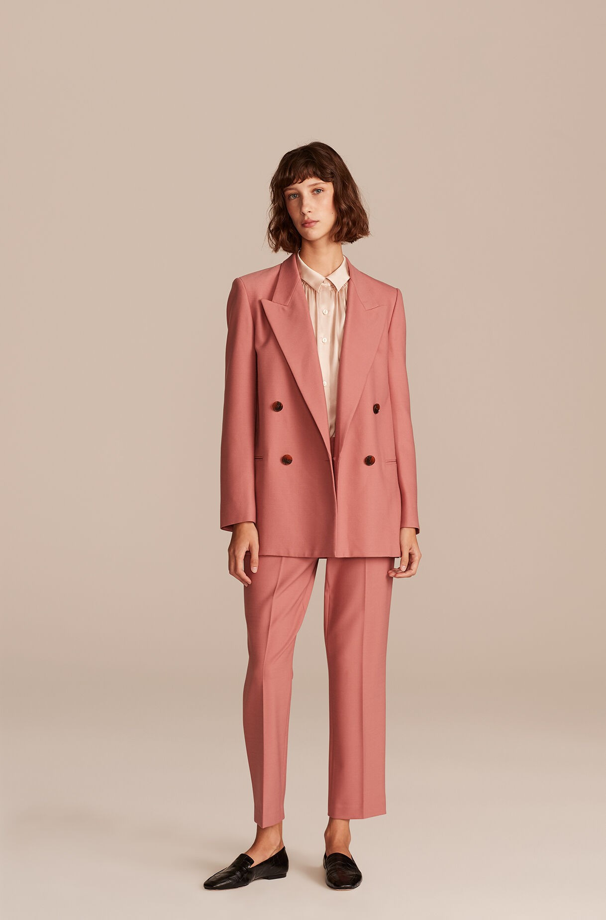 Double Breasted Gabardine Jacket | Rebecca Taylor