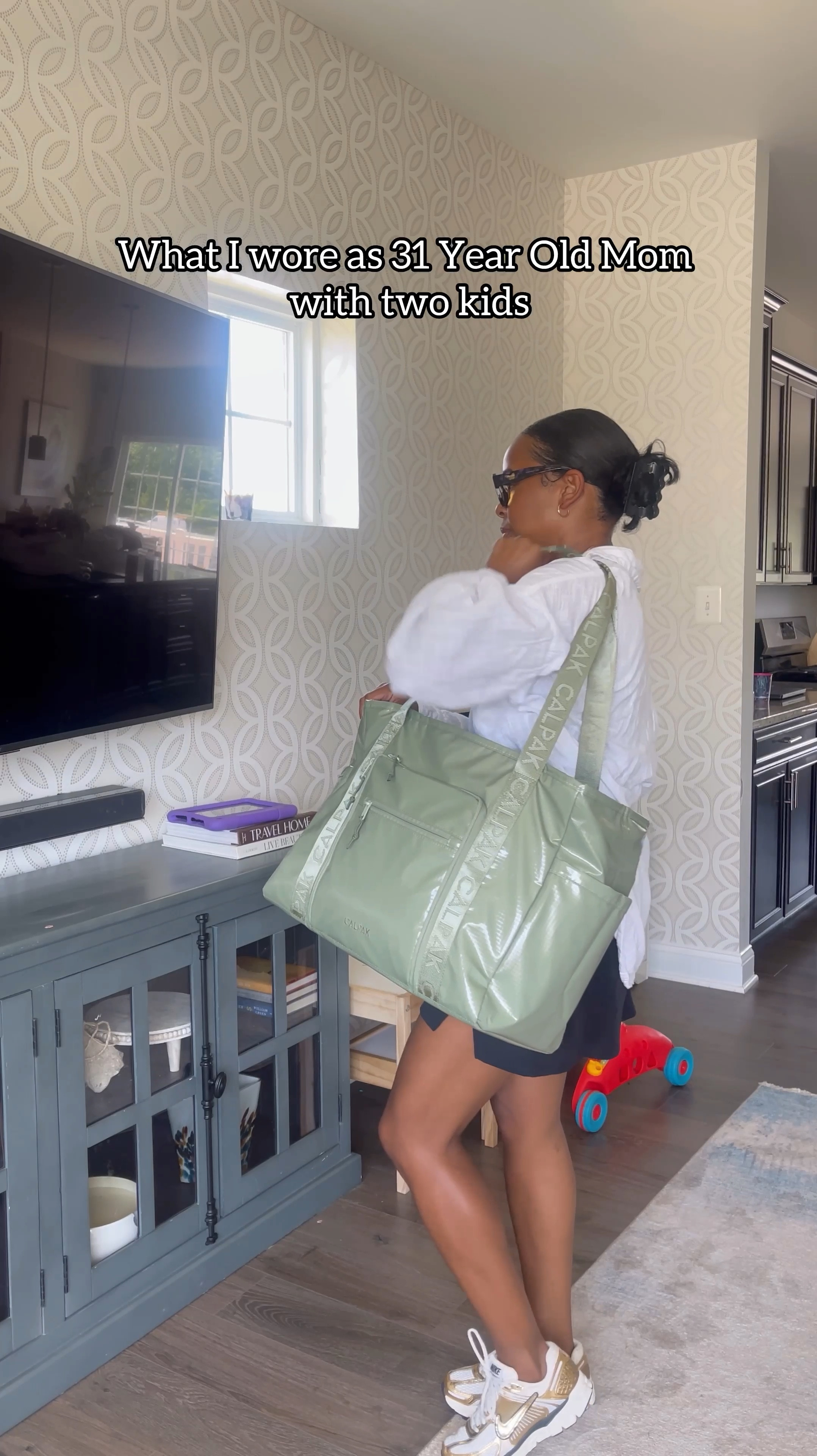 Mom OOTD for a day at the Zoo with my kids! The Terra 35L Water Resistant Tote was perfect for the long day out with the kids! #CALPAK #CALPAKTravel

#LTKBaby #LTKFamily #LTKKids