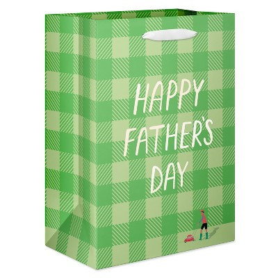 Large Father's Day Gift Bag, Mowing Grass 1 Bag 13"x10" | Target