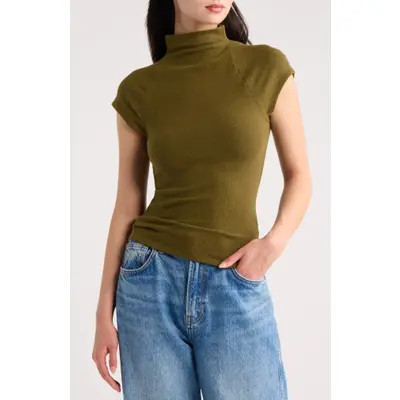 Reformation Pien Funnel Neck Knit Top in Moss Garden at Nordstrom, Size Small | Nordstrom