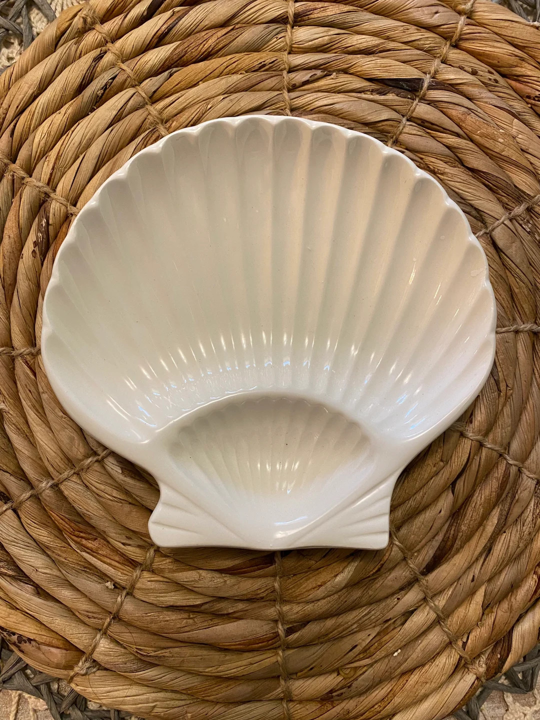 Vintage Seashell Soap Dish/ Trinket Dish - Etsy | Etsy (US)