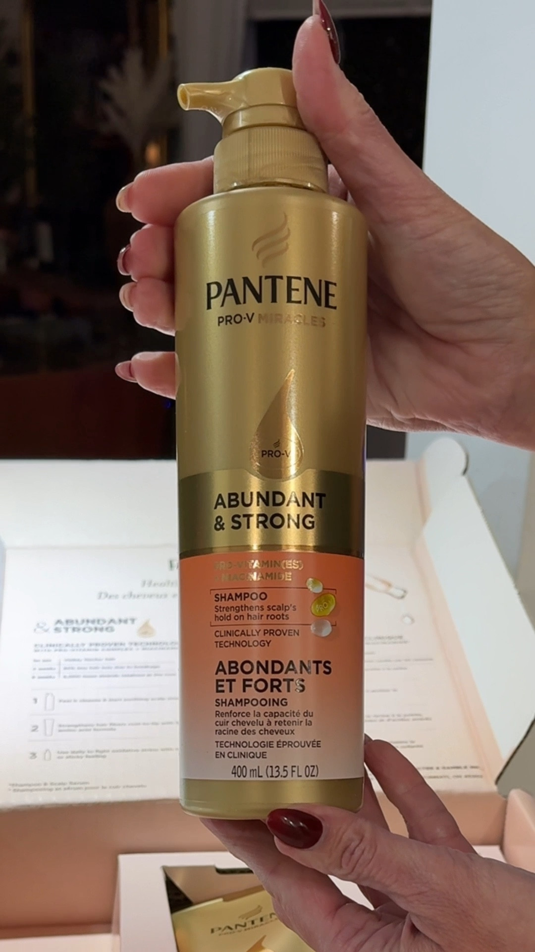 Unboxing the new Pantene Abundant & Strong Hair Care Line. Shampoo, conditioner and scalp serum. 

Ive recently noticed that I’m having more hair fall out than usual. Nothing alarming but definitely more than the norm for me. 

So I decided to give this a try! I’ve heard great things about this product from Abby Yung who has extensively studied hair science. 

#LTKselfcare #LTKFindsUnder50 #LTKBeauty