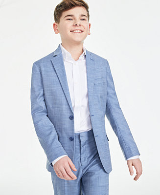 Tommy Hilfiger Big Boys Modern-Fit Stretch Sharkskin Suit Jacket - Macy's | Macy's