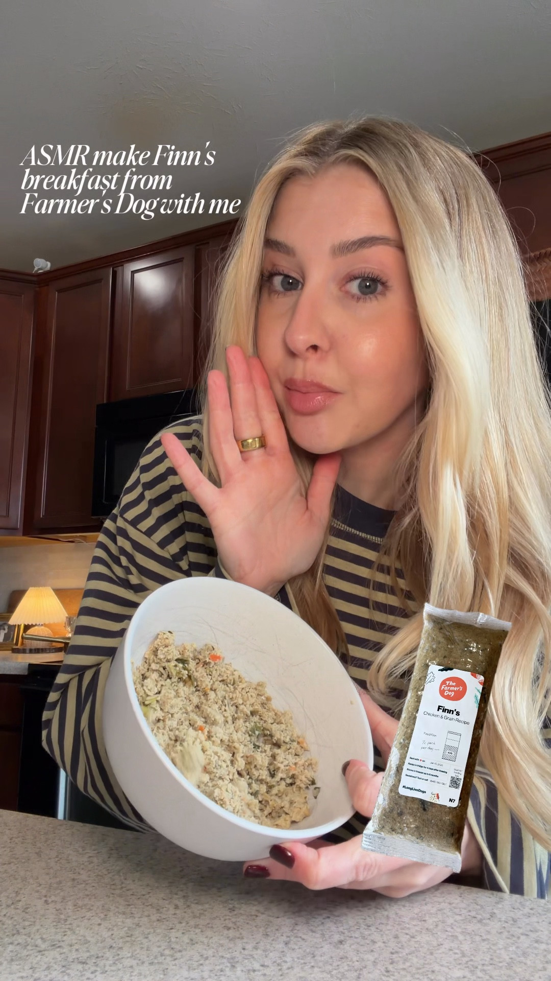 ASMR making Finn’s @thefarmersdog breakfast 🐶🌅🫶🏼✨ #ad #TFDpartner 
