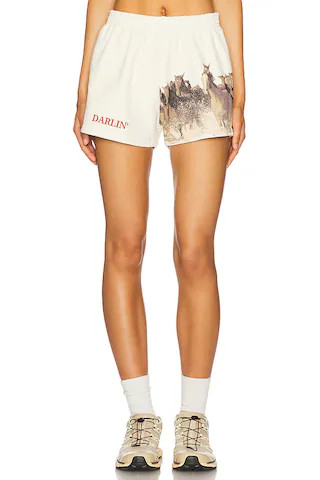 Darlin Wild Sweatshort in Creme from Revolve.com | Revolve Clothing (Global)