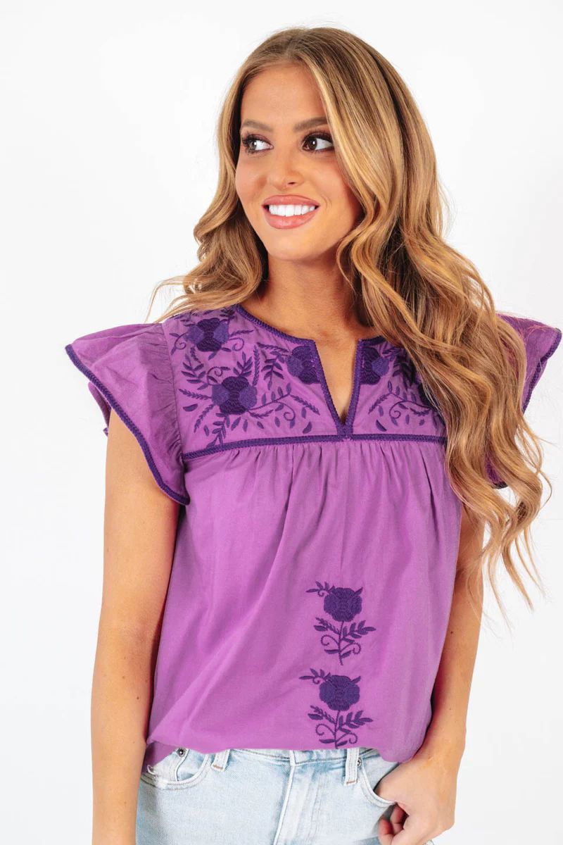 The Holland Top - Purple | The Impeccable Pig