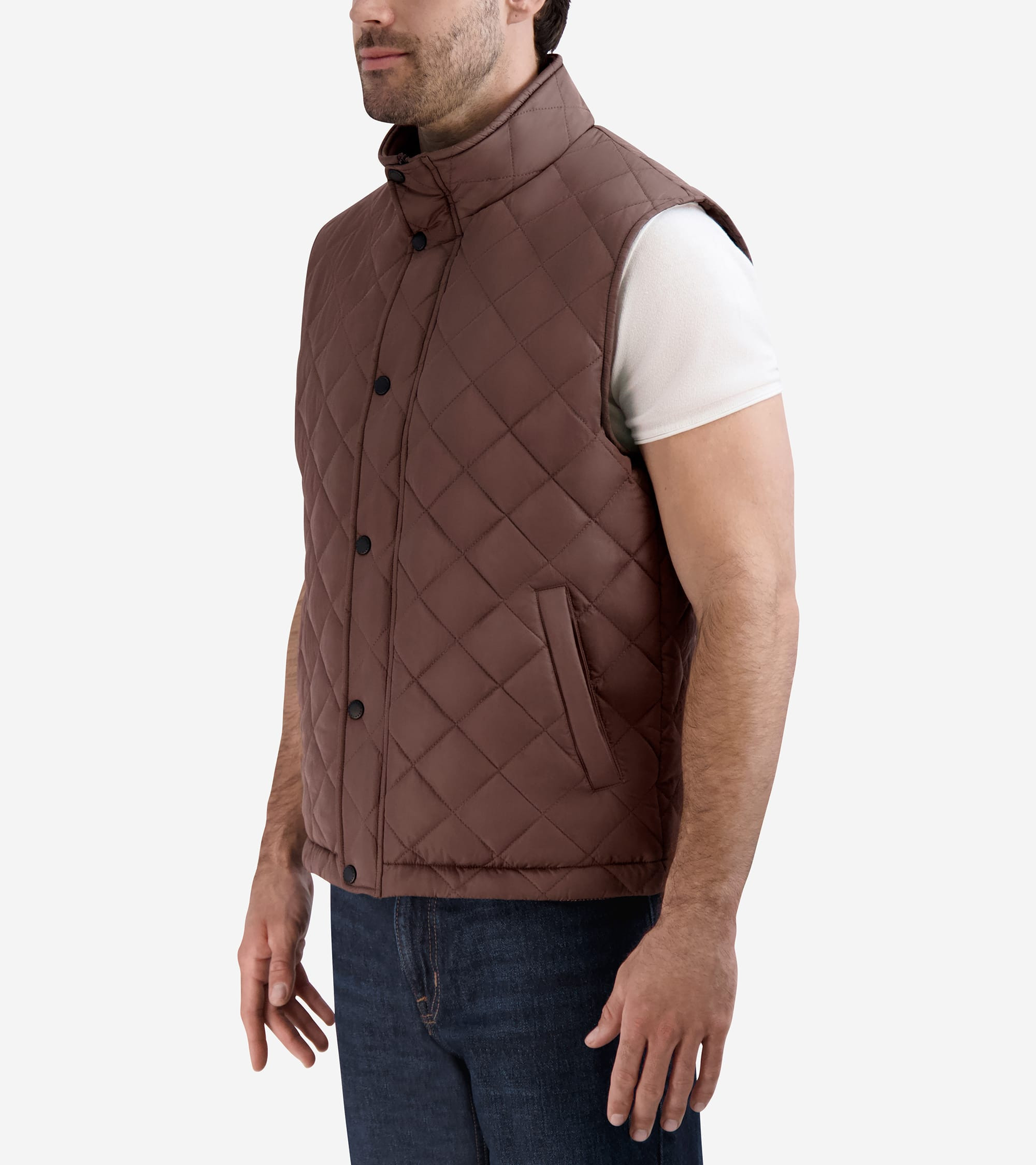 Cole Haan Men's Diamond Quilted Vest - Brown Size Small | Cole Haan (US)