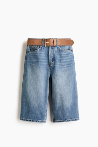 H & M - Belted denim Bermuda shorts - Blue | H&M (UK, MY, IN, SG, PH, TW, HK)