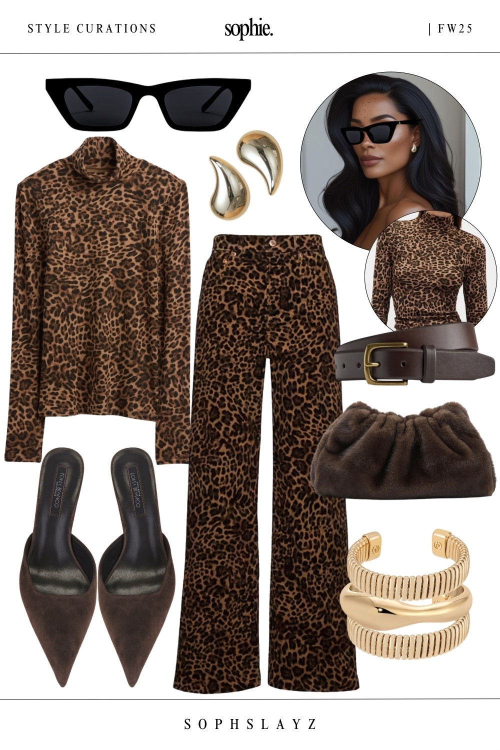This look: fitted leopard print mock-neck top, matching wide-leg leopard trousers, dark brown suede heels, faux fur clutch, gold jewelry, and cat-eye sunglasses. This one’s for the glam minimalist who knows how to turn heads with texture and tone. Wear it to a dinner date, after-hours party, or an elevated girl’s night out.

🔎 fall outfits, leopard print set, brown fall outfit, fw25, animal print outfit, statement outfit, two piece set, matching set, matching outfit


#LTKootd #LTKStyleTip