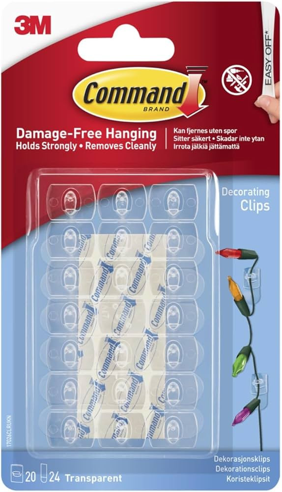 Command Decorating Clips, Clear, 20-Clips (17026CLR-ES) | Amazon (US)