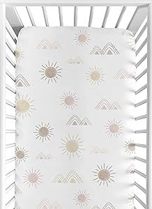 Sweet Jojo Designs Boho Desert Sun Girl Fitted Crib Sheet Baby or Toddler Bed Nursery - Blush Pin... | Amazon (US)