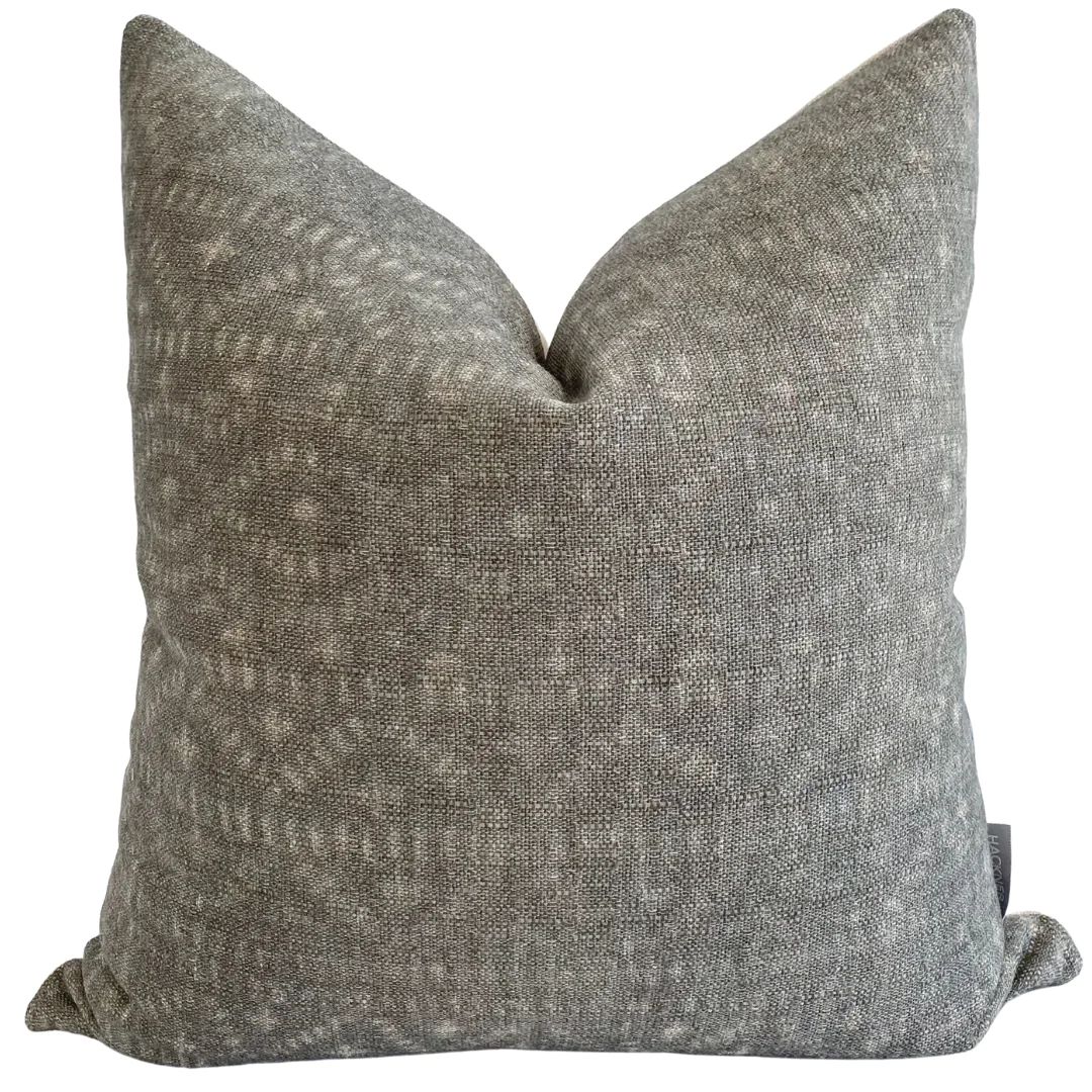 Elias | Gray Pillow Cover | Hackner Home (US)