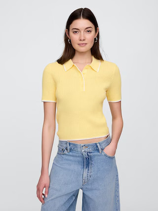 Ribbed Polo Sweater | Gap Factory