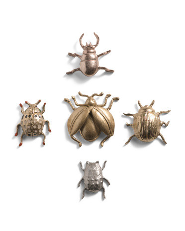 Set Of 5 Assorted Wall Decor Insects | TJ Maxx