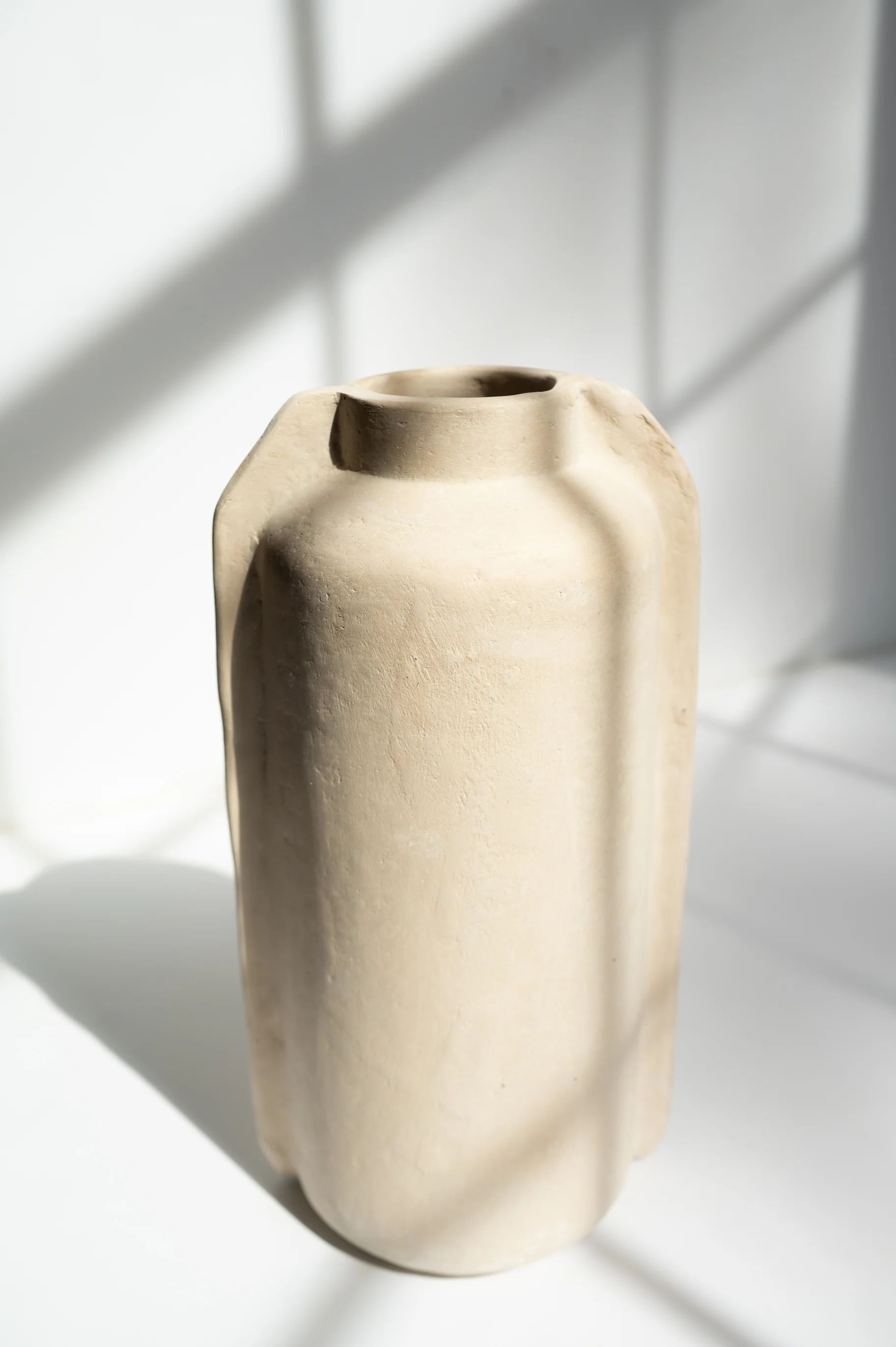 White Paper Mache Vase | Sweenshots Studios